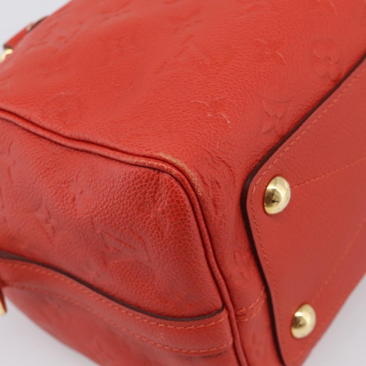 Louis Vuitton Speedy Bandouliere Monogram Empreinte Leather, Red, Leather, Handbag