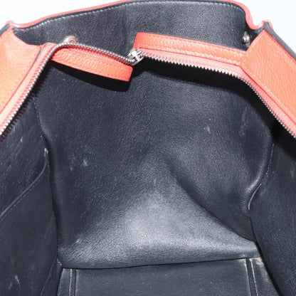 Celine Trapeze Leather with Suede, Orange, Leather, Handbag