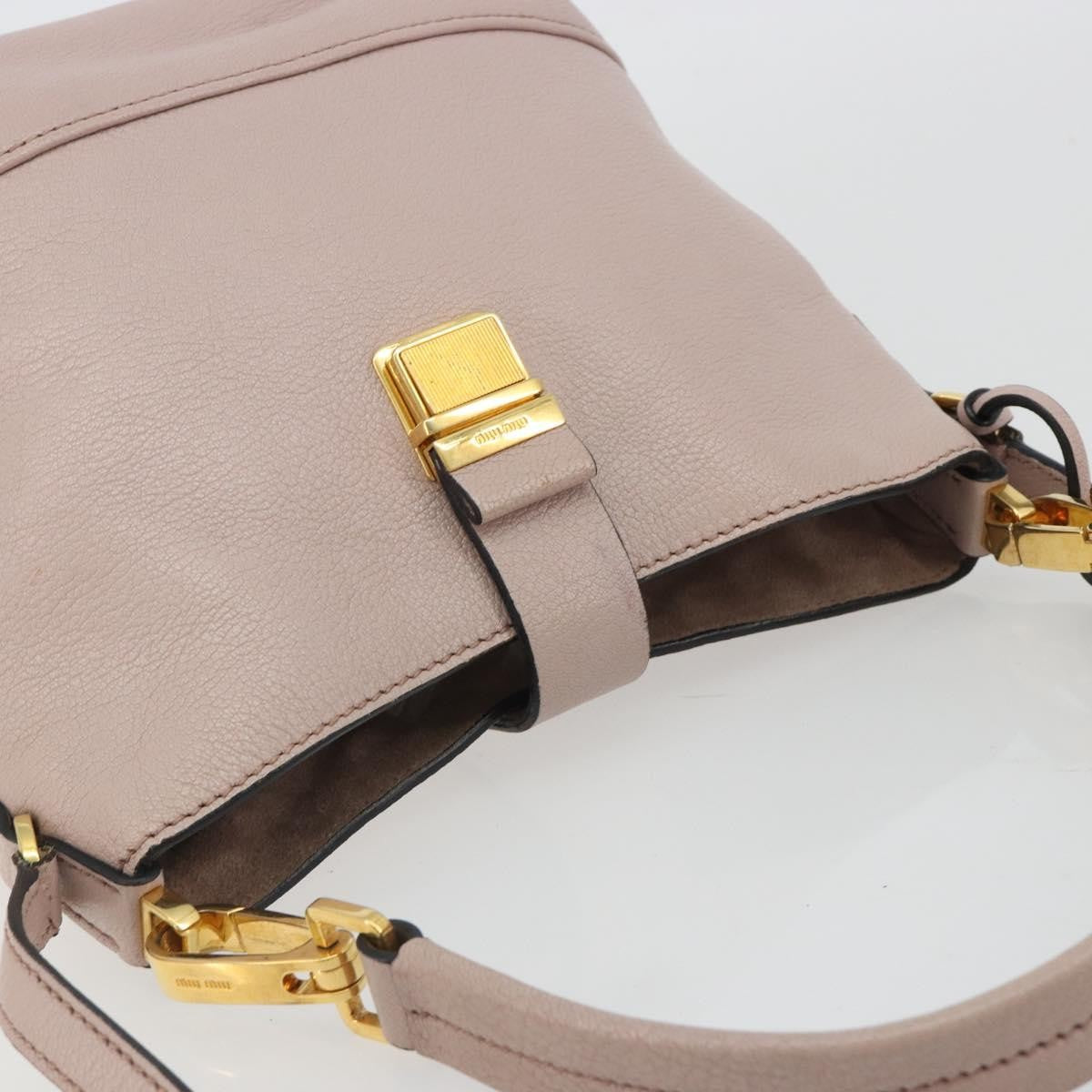 Miu Miu Madras Convertible Hobo Leather, Pink, Leather, Shoulder Bag