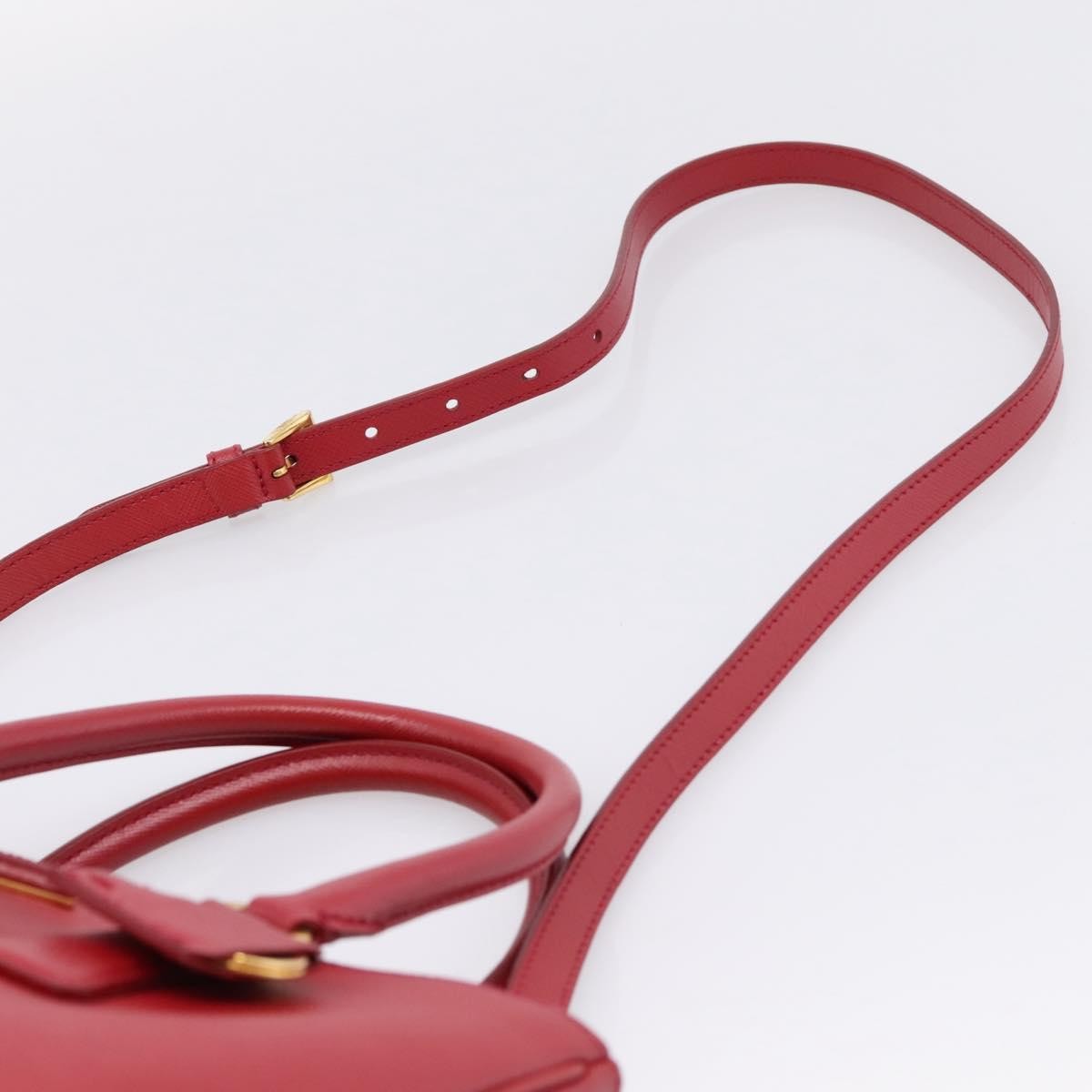 Prada Galleria  Strap Leather, Red, Leather, Handbag