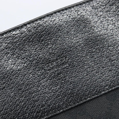 Gucci Vintage Flat Messenger GG Canvas and Leather, Black, Canvas, Handbag