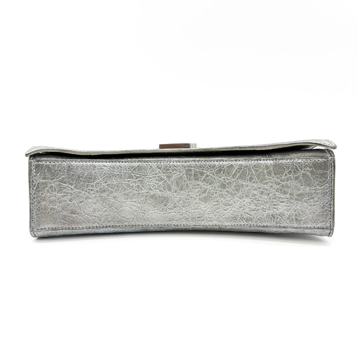 Balenciaga Crush Charm Chain Flap Leather, Silver, Leather, Handbag