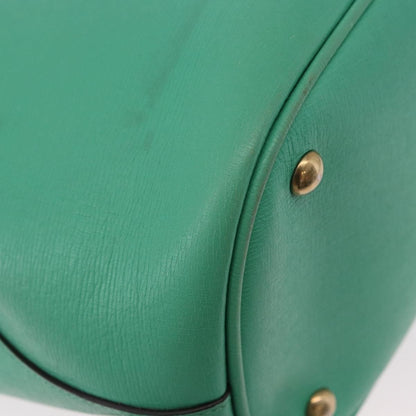Gucci Bright Bit Convertible Leather, Green, Leather, Tote Bag