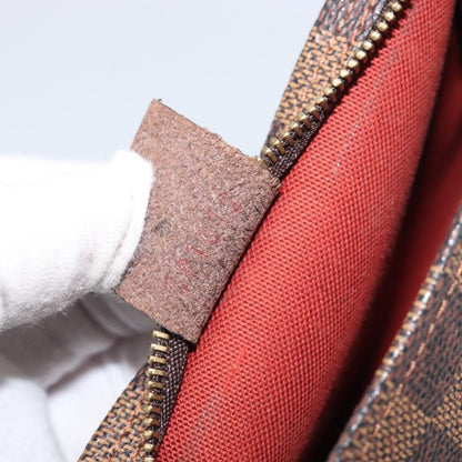 Louis Vuitton Trousse Make Up Damier, Brown, Canvas, Clutch