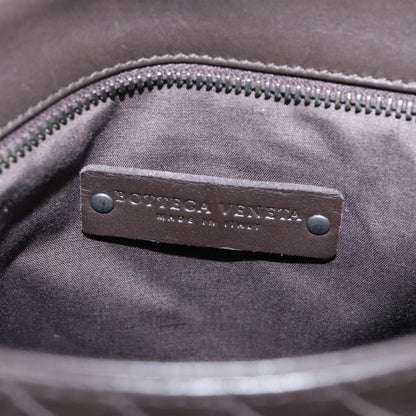 Bottega Veneta Flat Messenger Intrecciato Nappa, Brown, Leather, Handbag