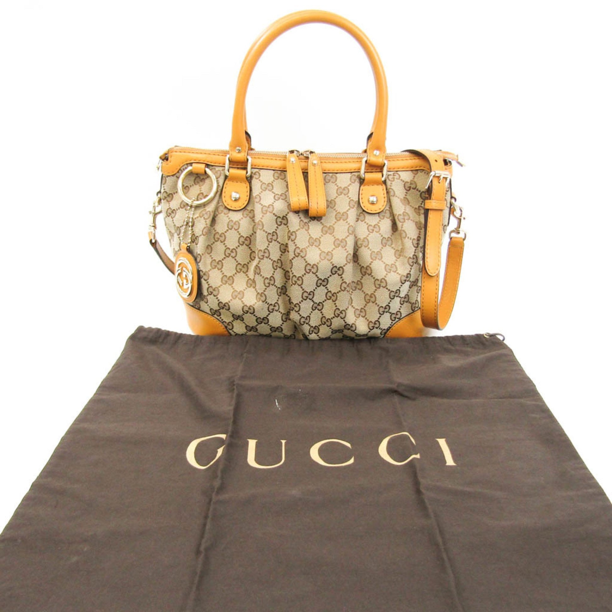 Gucci Sukey, Beige, Canvas, handbag