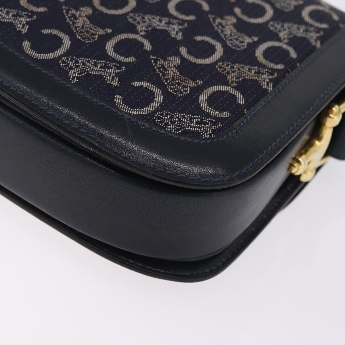 Celine C Sulky Horse carriage Canvas, Navy, Canvas, Handbag
