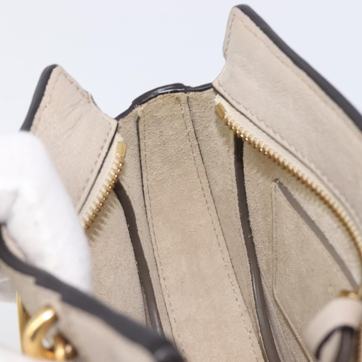 Chloe Pixie Belt Leather and Suede, Beige, Leather, Handbag