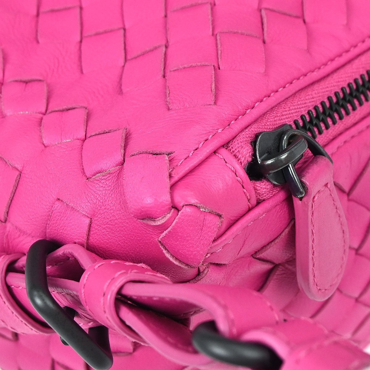 Bottega Veneta Intrecciato Leather, Pink, Leather, Handbag