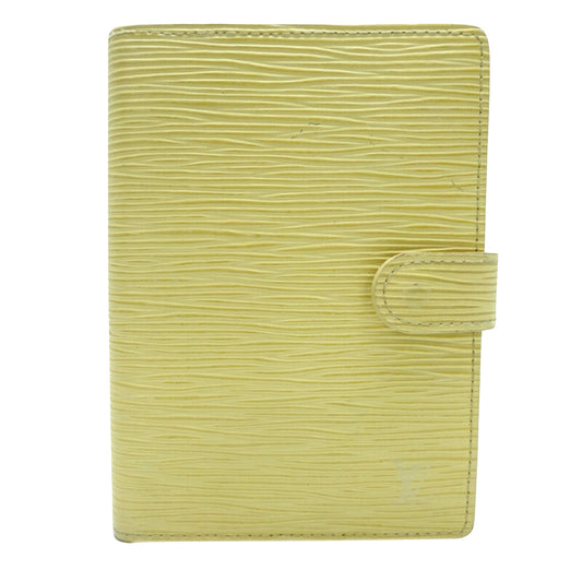 Louis Vuitton Agenda cover, Yellow, Leather, wallet