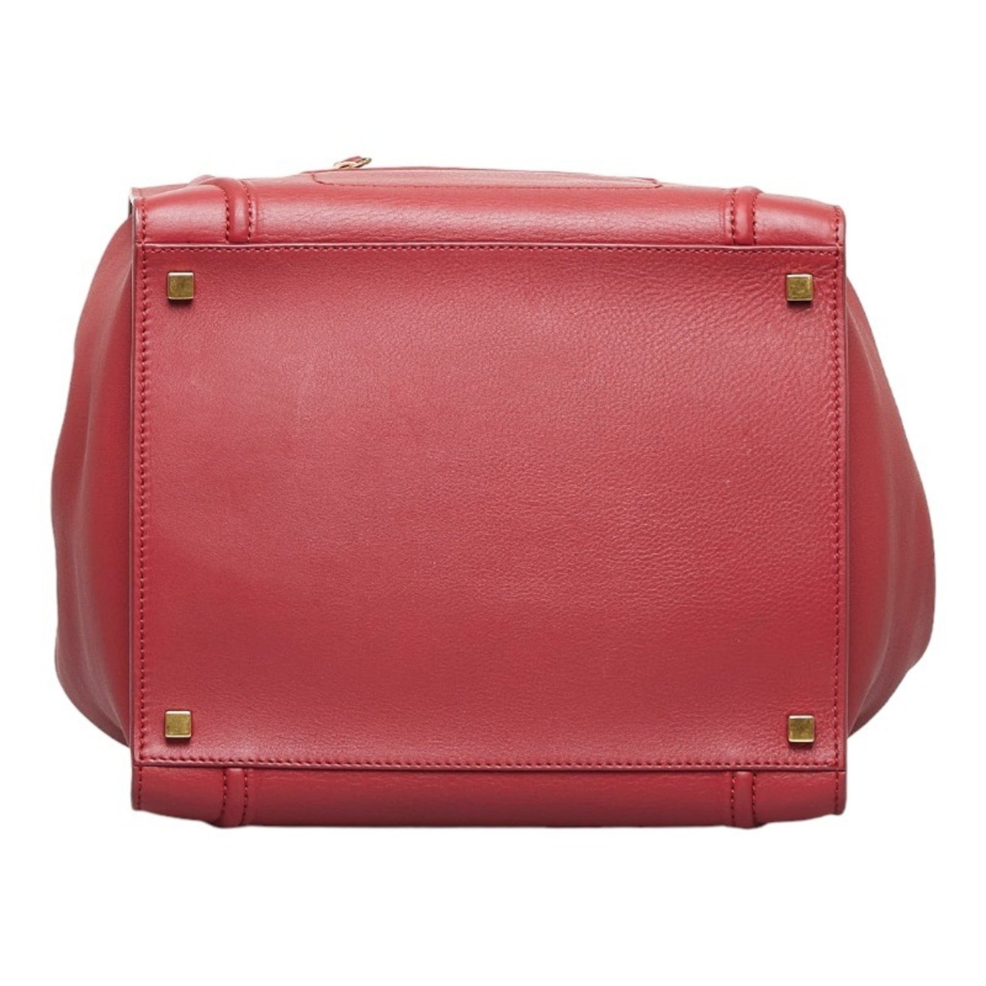 Céline Luggage, Red, Leather, handbag