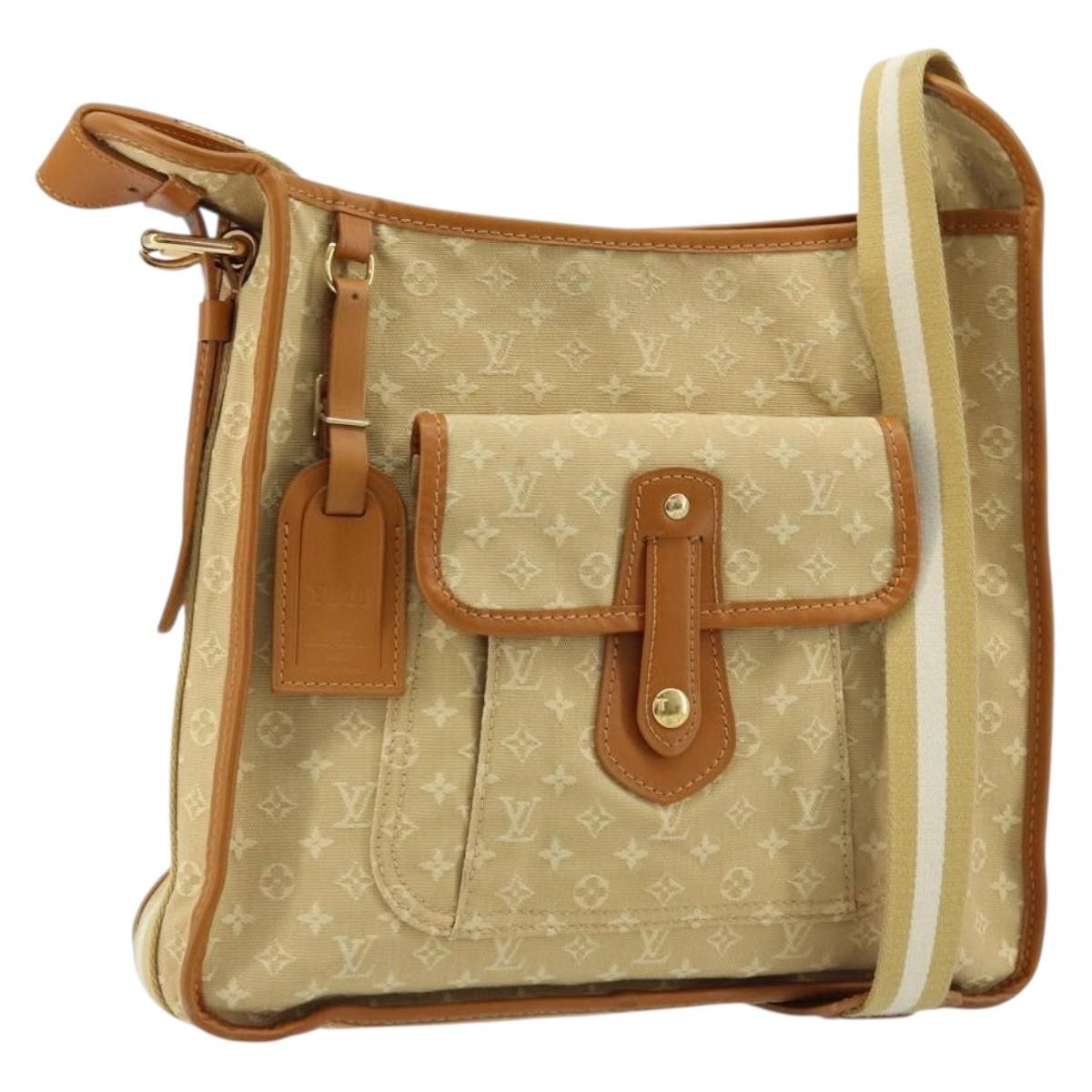 Louis Vuitton Mary Kate Messenger Mini Lin, Beige, Canvas, Shoulder Bag