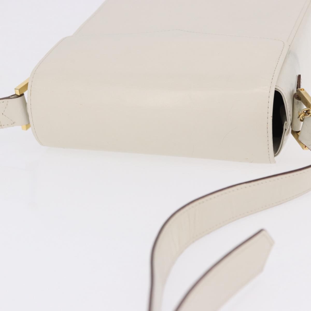 Saint Laurent Vintage Leather, Ecru, Leather, Shoulder Bag