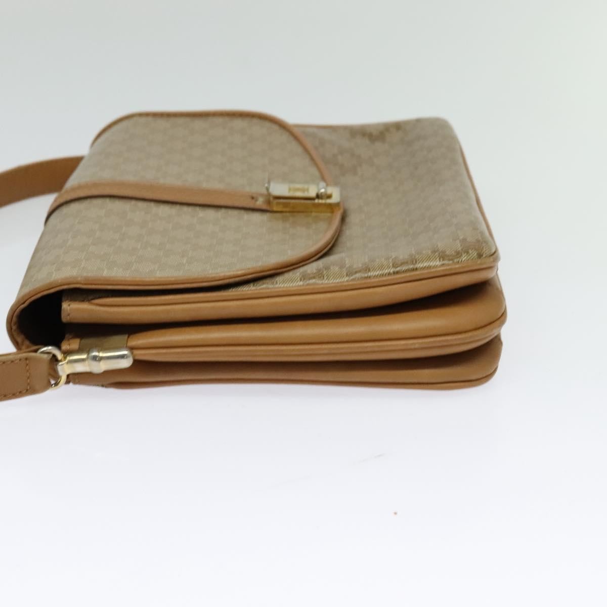 Celine Vintage Macadam Canvas and Leather, Beige, Canvas, Handbag