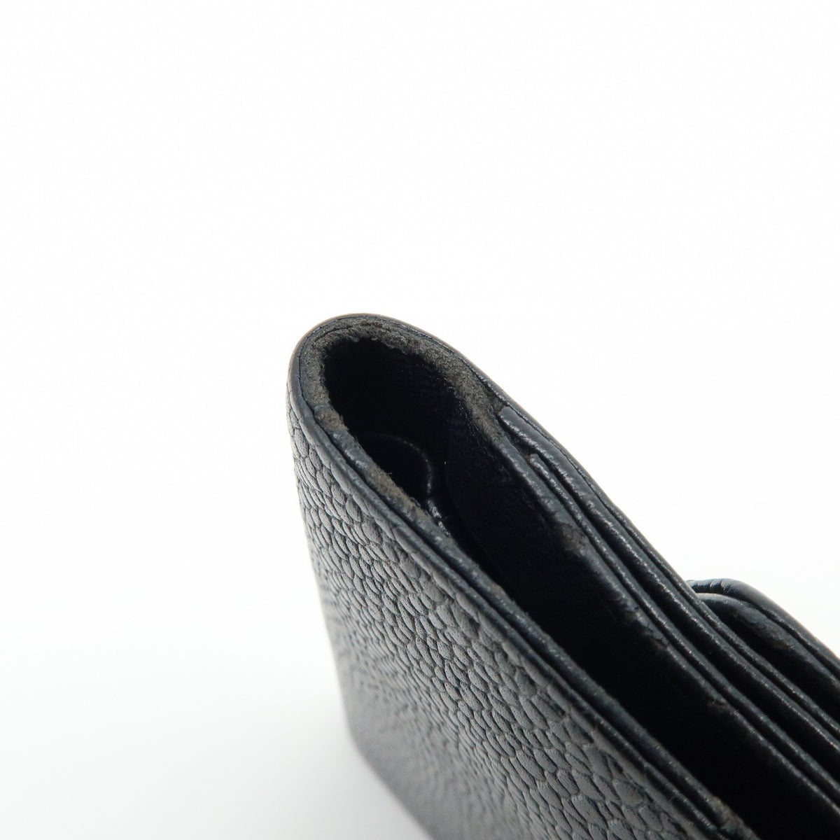 Chanel Vintage Timeless Bifold Caviar, Black, Leather, Wallet