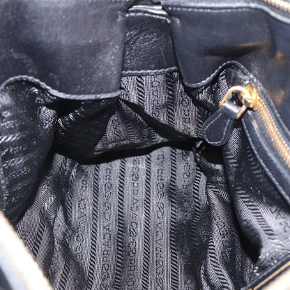 Prada Gaufre Convertible Satchel Nappa Leather, Black, Leather, Handbag