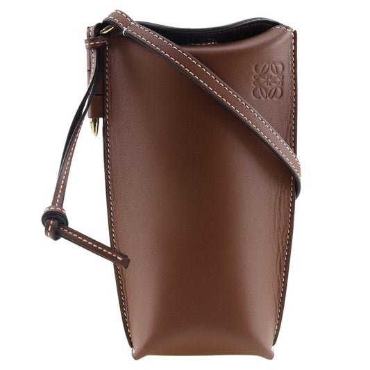 Loewe Gate, Brown, Leather, shoulder