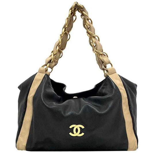 Chanel, Black, Leather, tote