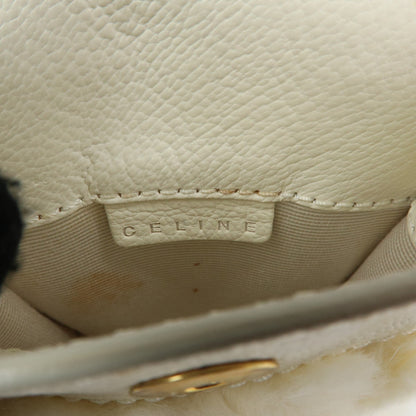 Celine Triomphe Leather, Beige, Leather, Shoulder Bag