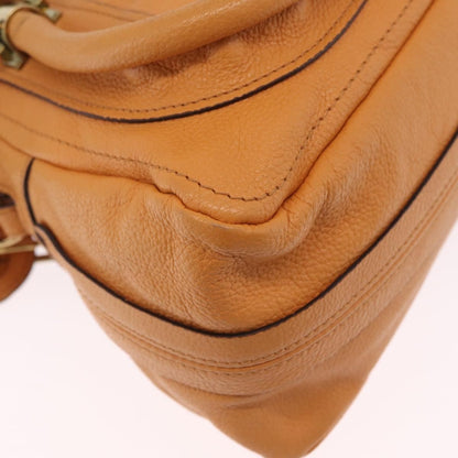 Chloe Paraty Top Handle Leather, Orange, Leather, Handbag