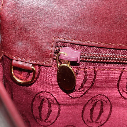 Cartier Must de Cartier Clutch Leather, Burgundy, Leather, Clutch