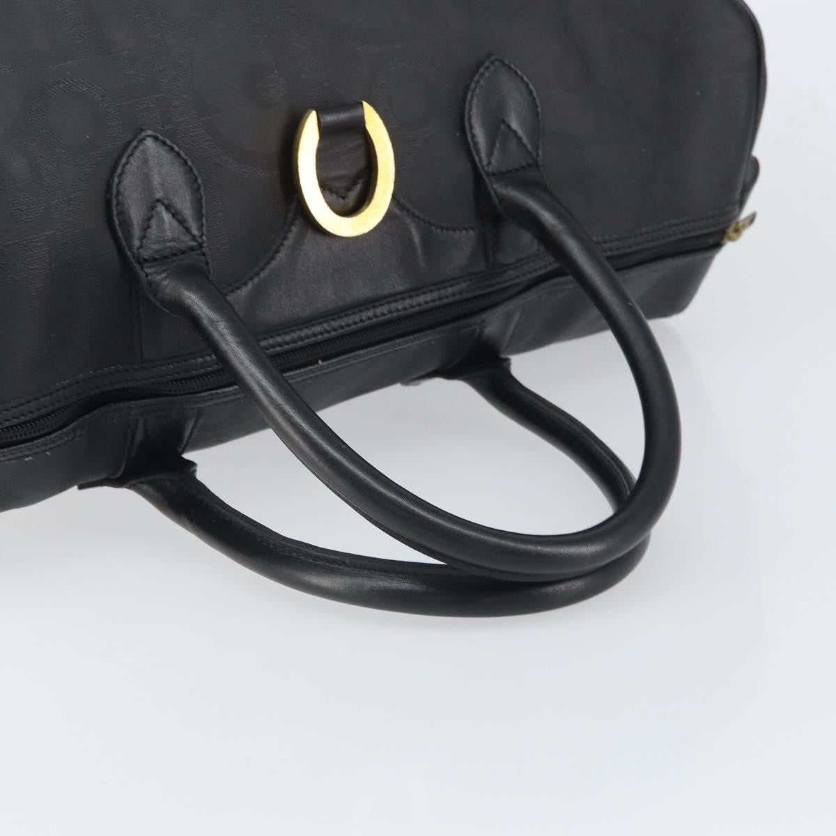 Christian Dior Vintage Trotter Boston Canvas, Black, Canvas, Travel Bag