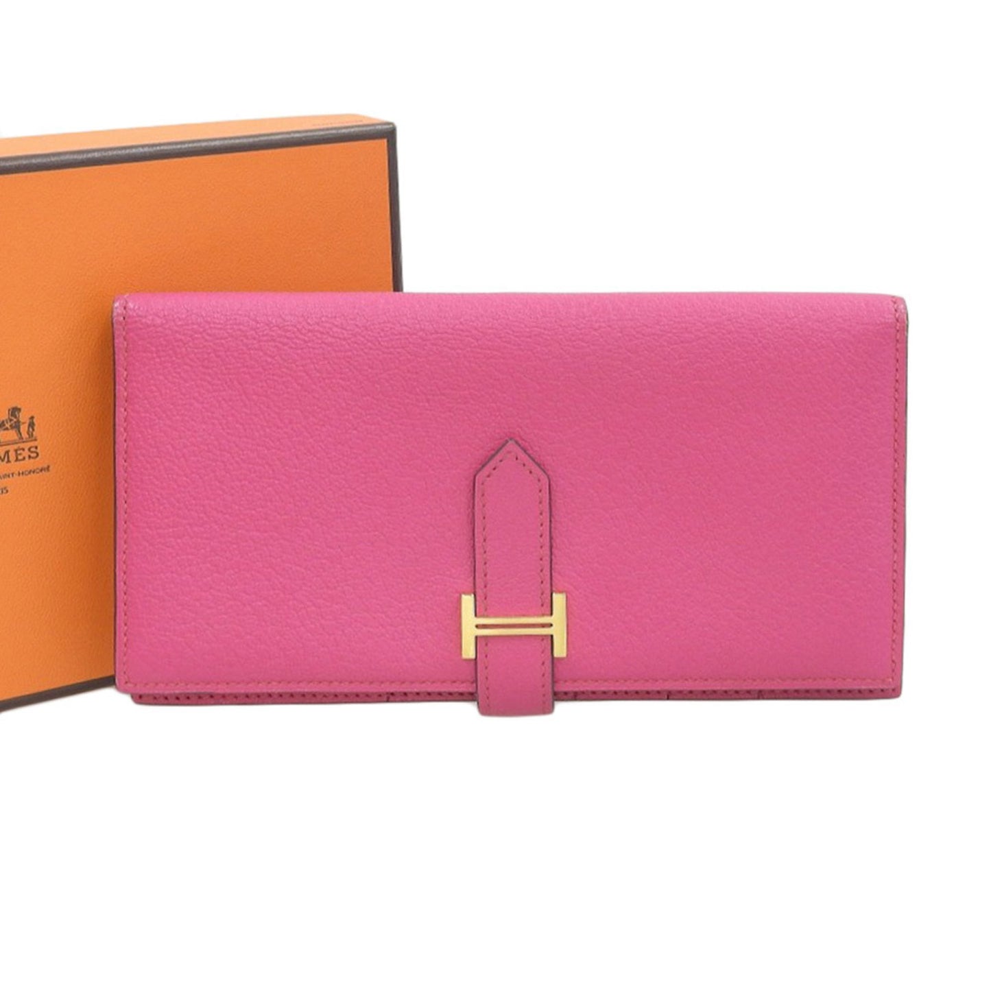 Hermès Béarn, Pink, Leather, wallet