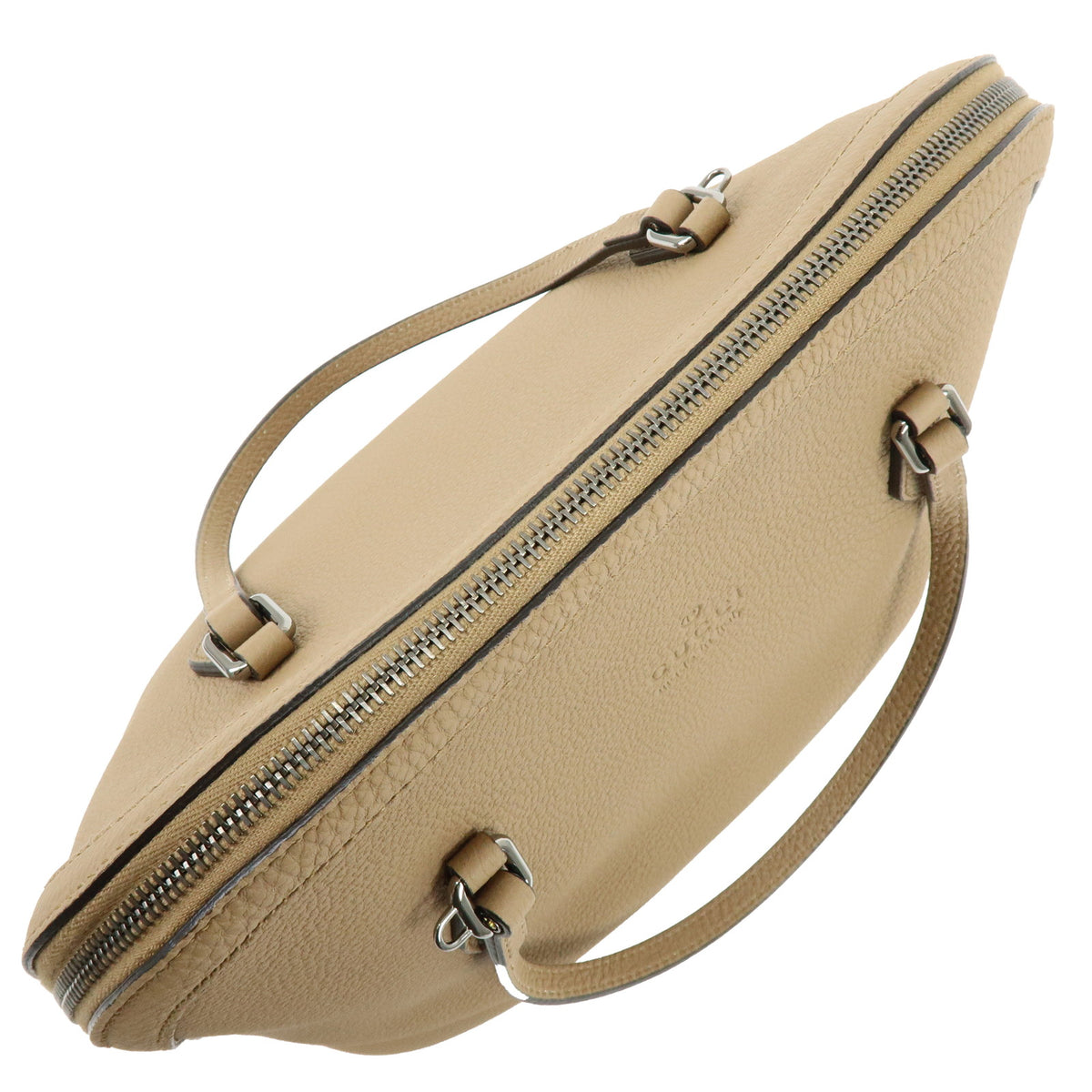 Gucci Lady Dollar Dome Satchel Leather, Beige, Leather, Handbag