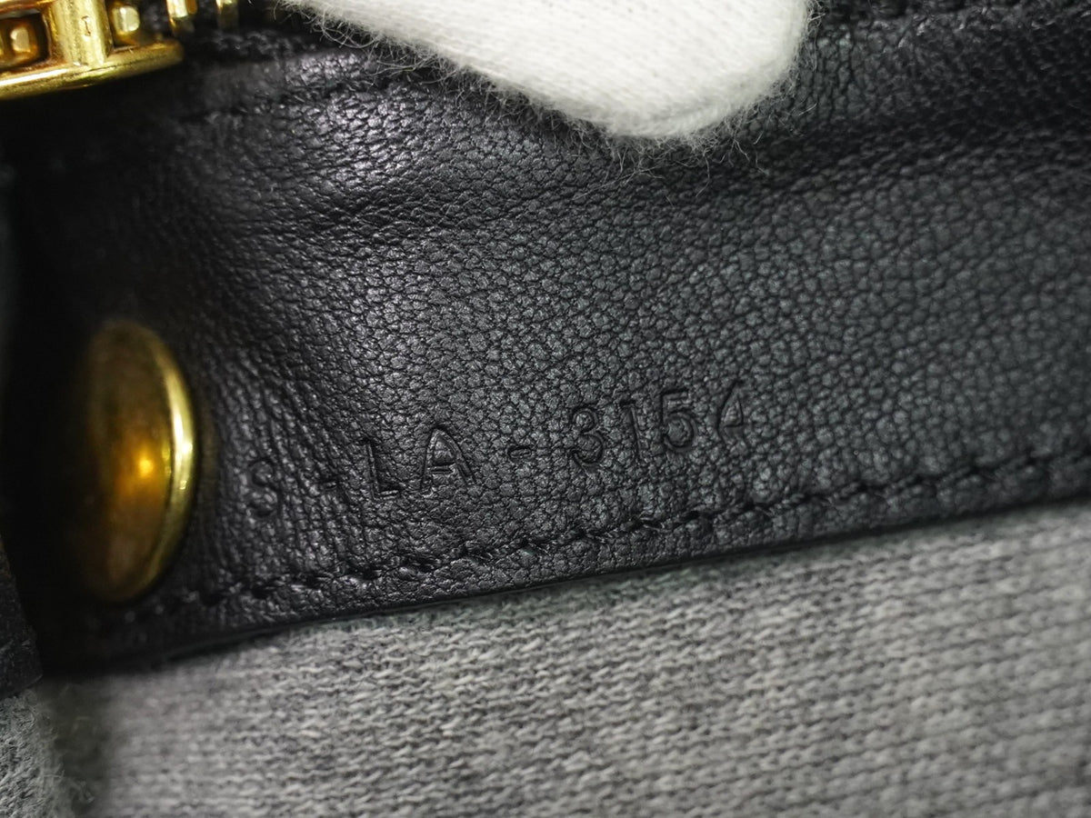 Celine Trio Leather, Black, Leather, Crossbody Bag