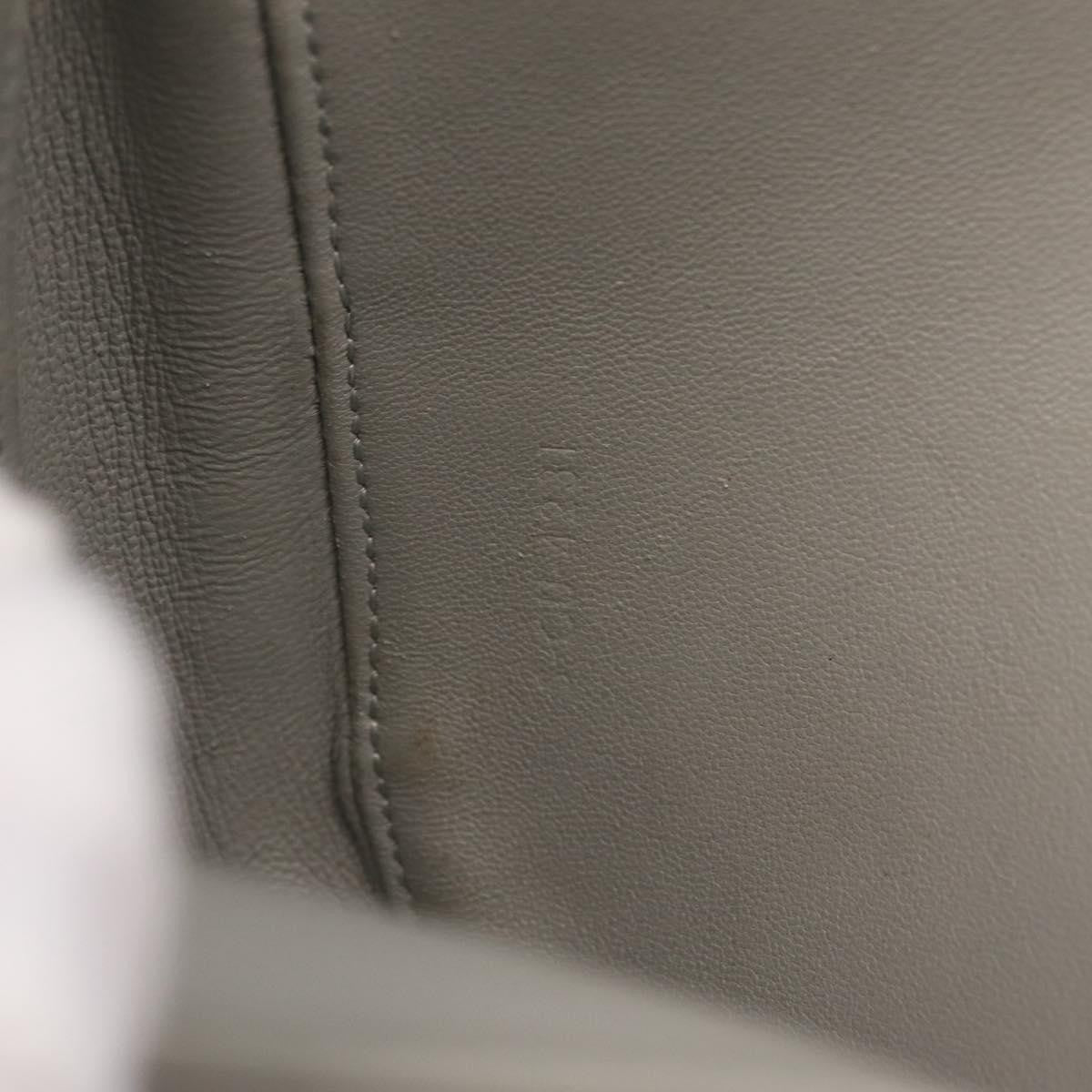 Celine Triangle Leather, Gray, Leather, Handbag