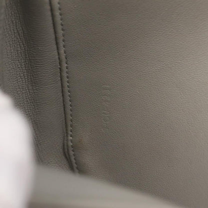 Celine Triangle Leather, Gray, Leather, Handbag