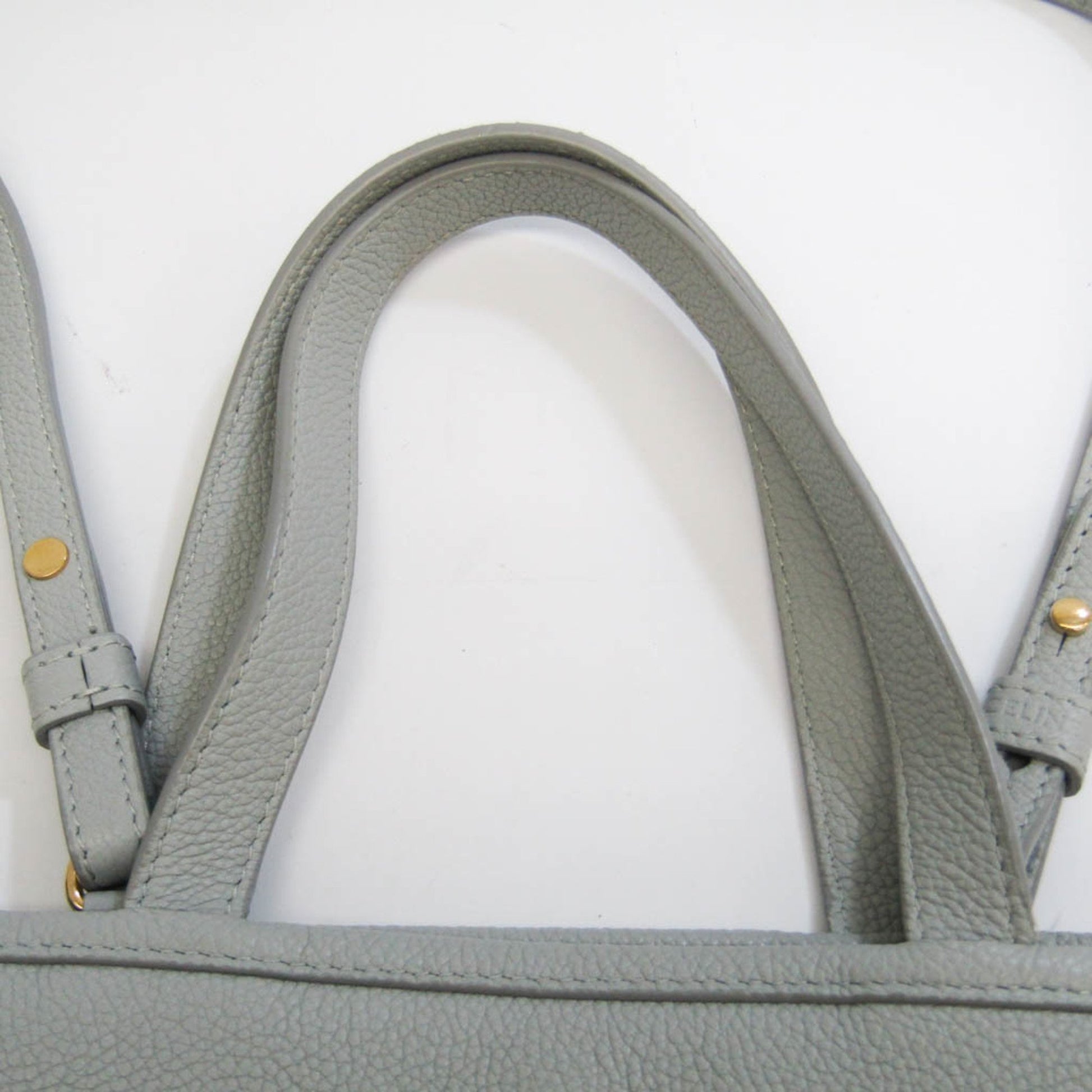 Céline Cabas, Grey, Leather, tote