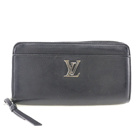 Louis Vuitton Lockme, Black, Leather, wallet