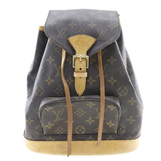 Louis Vuitton Montsouris, Brown, Canvas, backpack