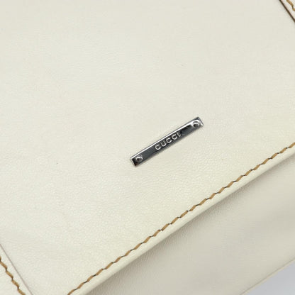 Gucci Vintage Leather, White, Leather, Handbag
