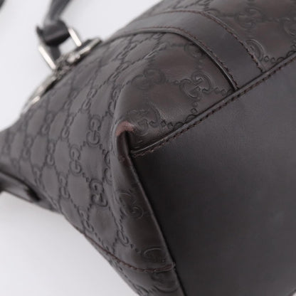Gucci GG Charm Convertible Dome Satchel Guccissima Leather, Brown, Leather, Handbag