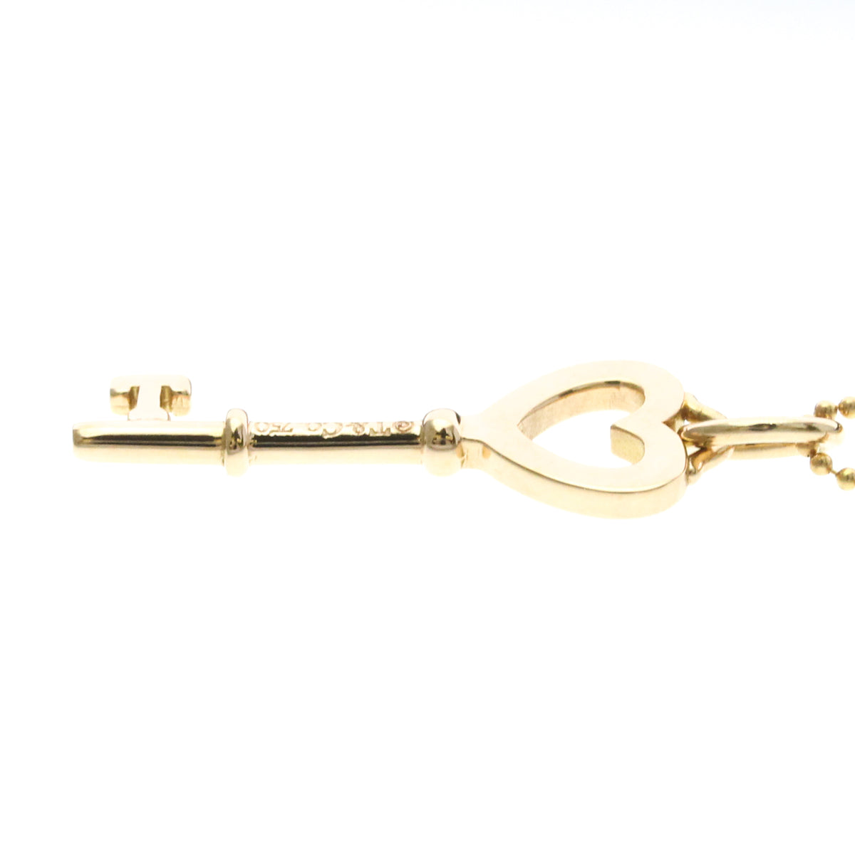 Tiffany & Co. Heart Key Pendant 18K Rose Gold with Diamonds, Gold, Pink Gold, Necklace