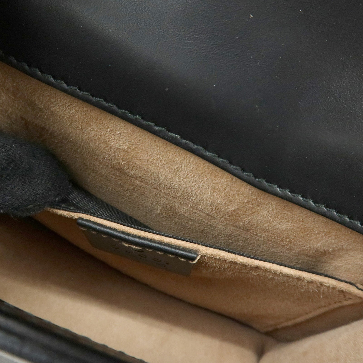 Gucci Sylvie Leather, Black, Leather, Shoulder Bag