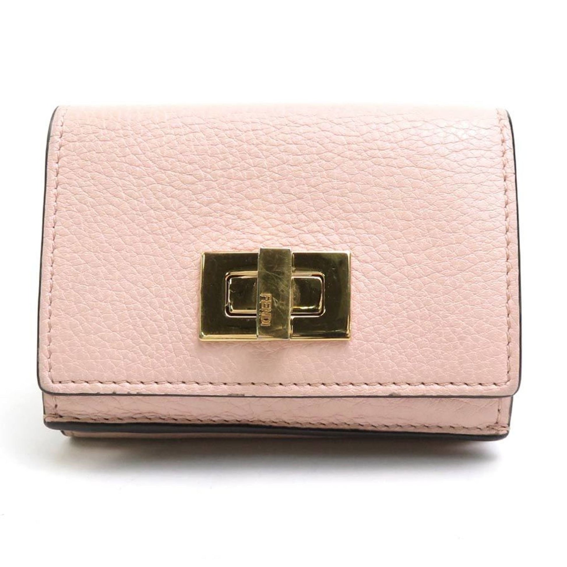 Fendi Peekaboo, Pink, Leather, wallet