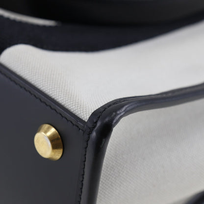 Balenciaga Navy, White, Canvas, handbag