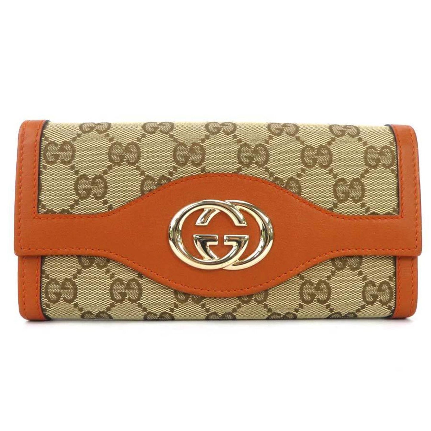 Gucci Interlocking, Beige, Canvas, wallet