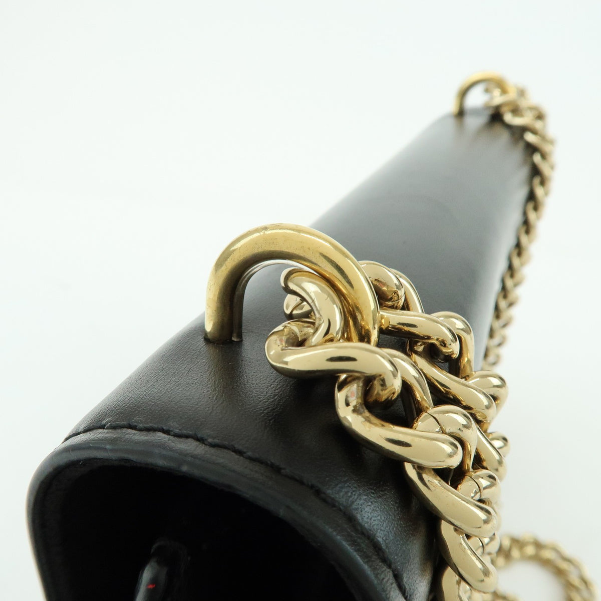 Louis Vuitton Chain Louise Clutch Leather, Black, Leather, Clutch