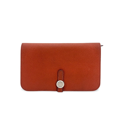 Hermes Bicolor Dogon Duo Combined Leather, Brown, Leather, Wallet