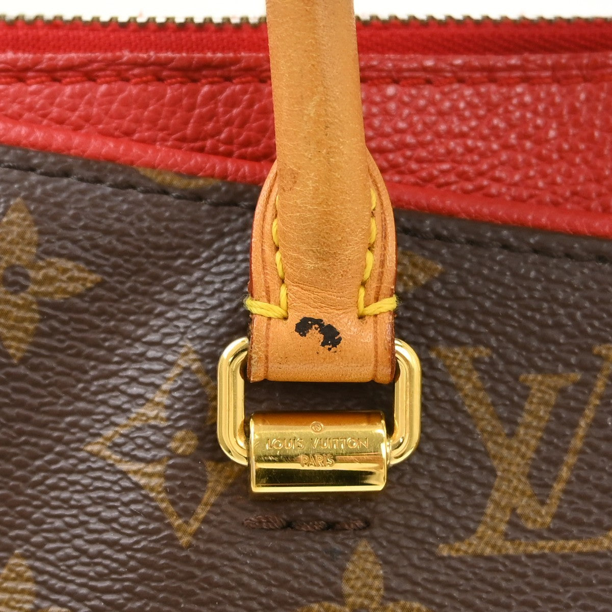 Louis Vuitton Pallas Monogram Canvas with Leather, Brown, Canvas, Tote Bag
