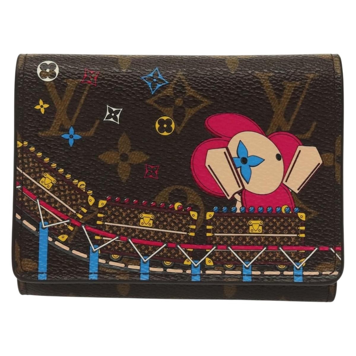 Louis Vuitton Victorine Monogram Vivienne Japan Garden, Brown, Canvas, Wallet
