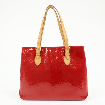 Louis Vuitton Brentwood Monogram Vernis, Red, Patent Leather, Handbag