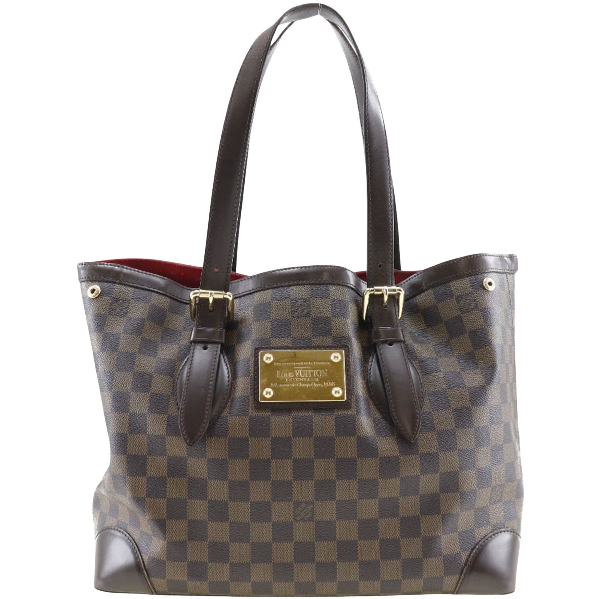 Louis Vuitton Hampstead, Brown, Canvas, shoulder