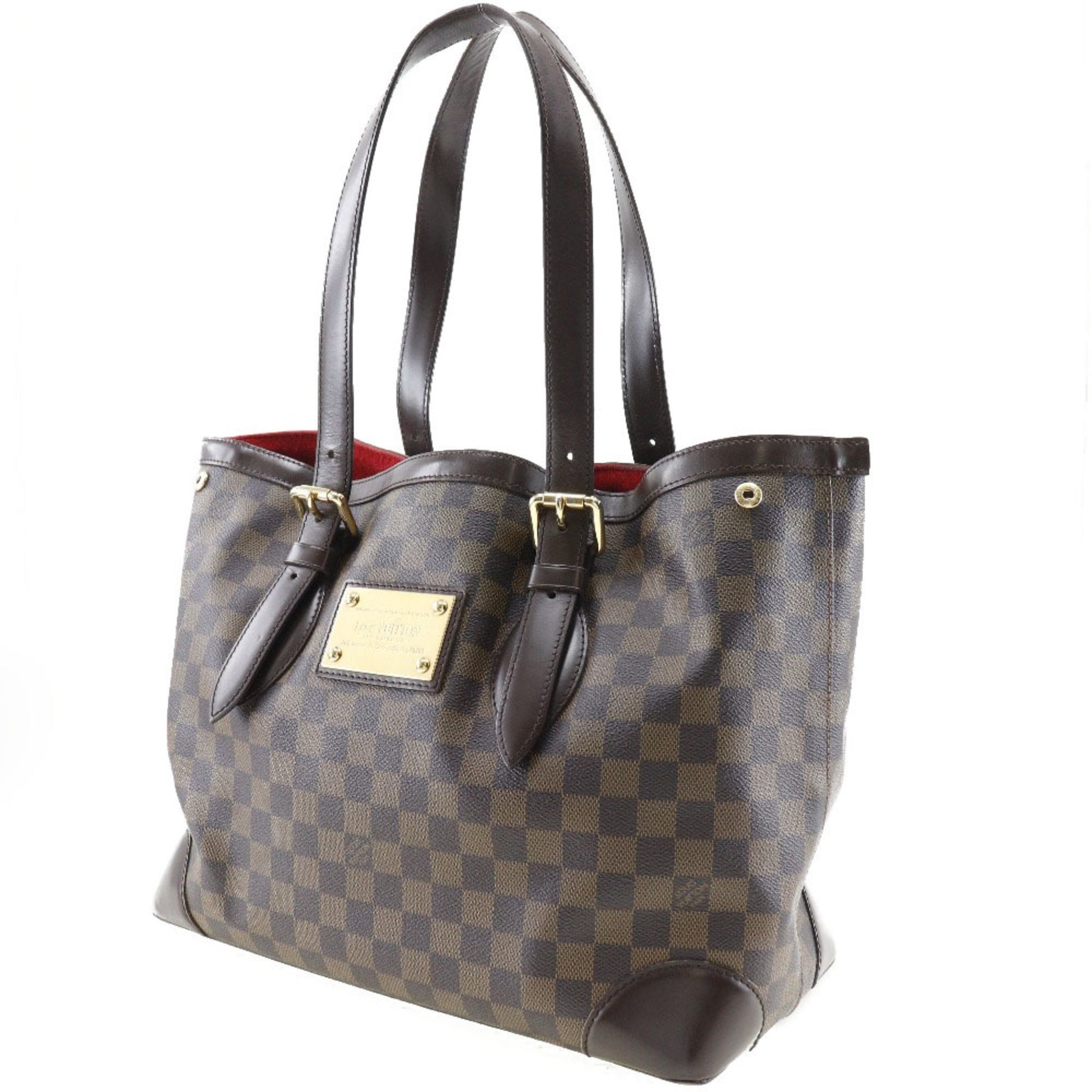 Louis Vuitton Hampstead, Brown, Canvas, shoulder