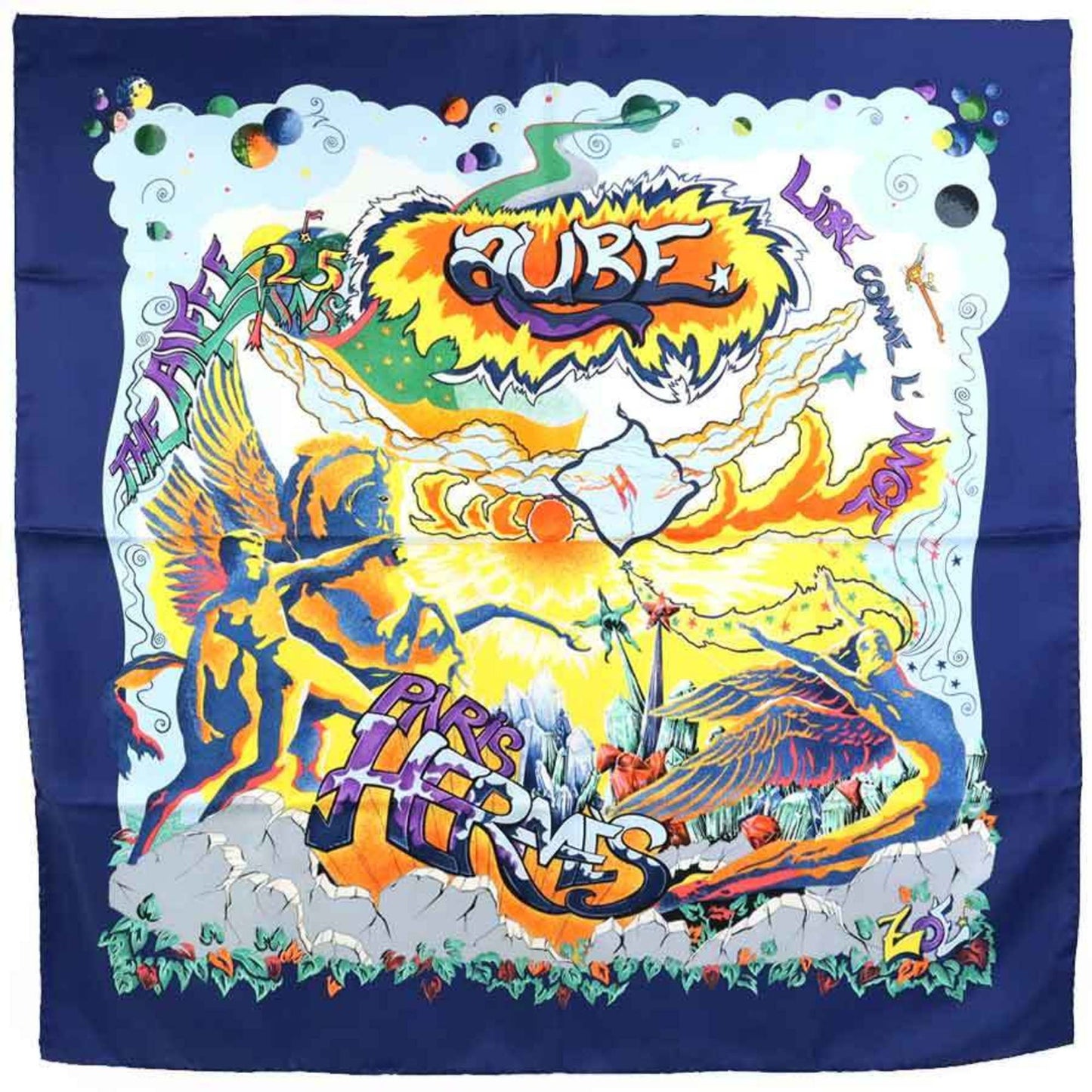 Hermès Carré 90, Multicolour, Silk, scarf