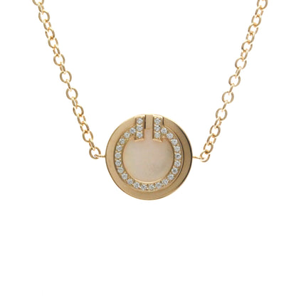 Tiffany & Co. T Circle Chain 18K Rose Gold with Mother of Pearl and Diamonds, Gold, Pink Gold, Bracelet